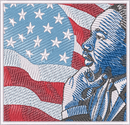 MLK with American Flag
