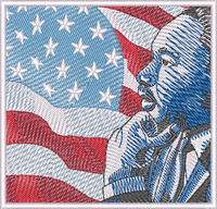 MLK with American Flag
