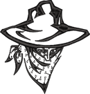 Bandit Hat Outline