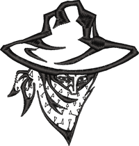 Bandit Hat Outline