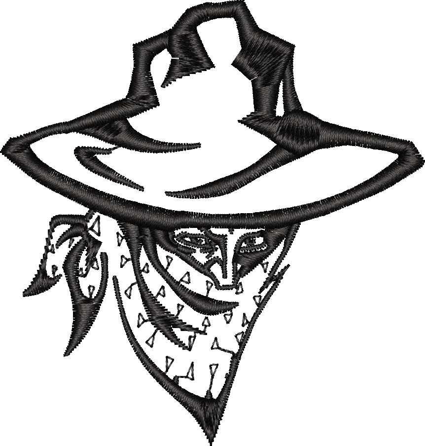 Bandit Hat Outline