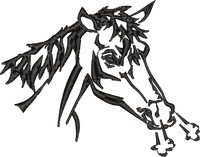 Horse Running Outline