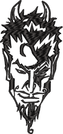 Devil Face Outline