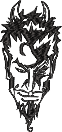Devil Face Outline