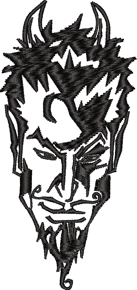 Devil Face Outline