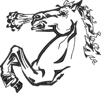 Rearing Horse Outline