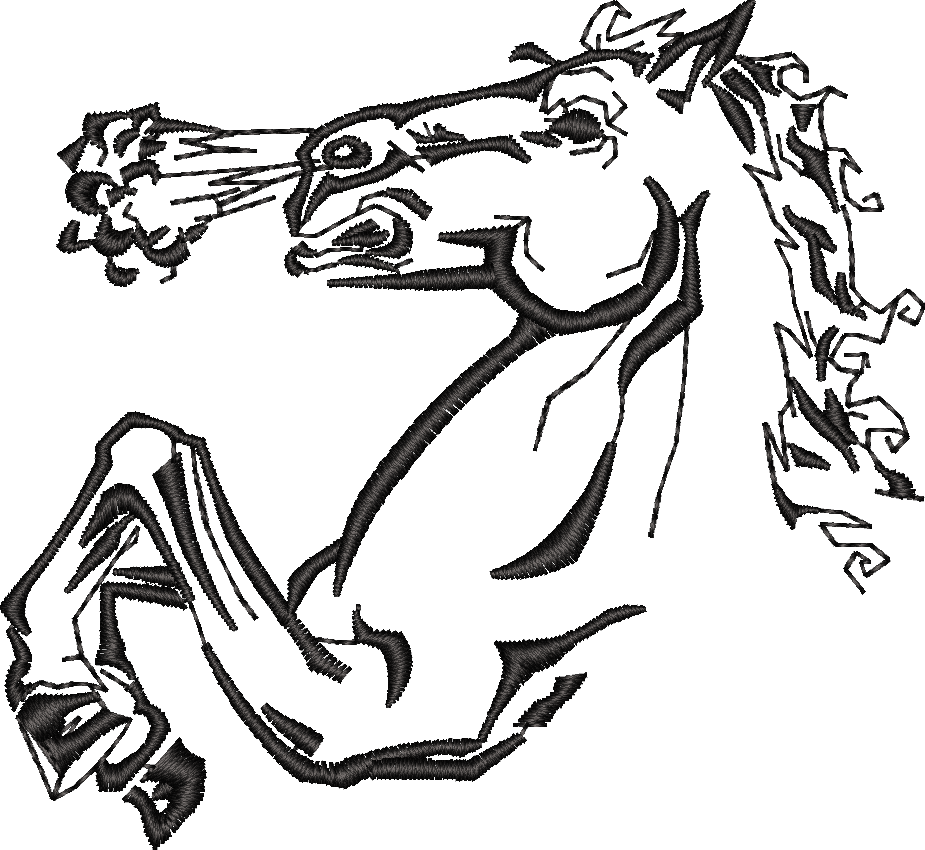 Rearing Horse Outline