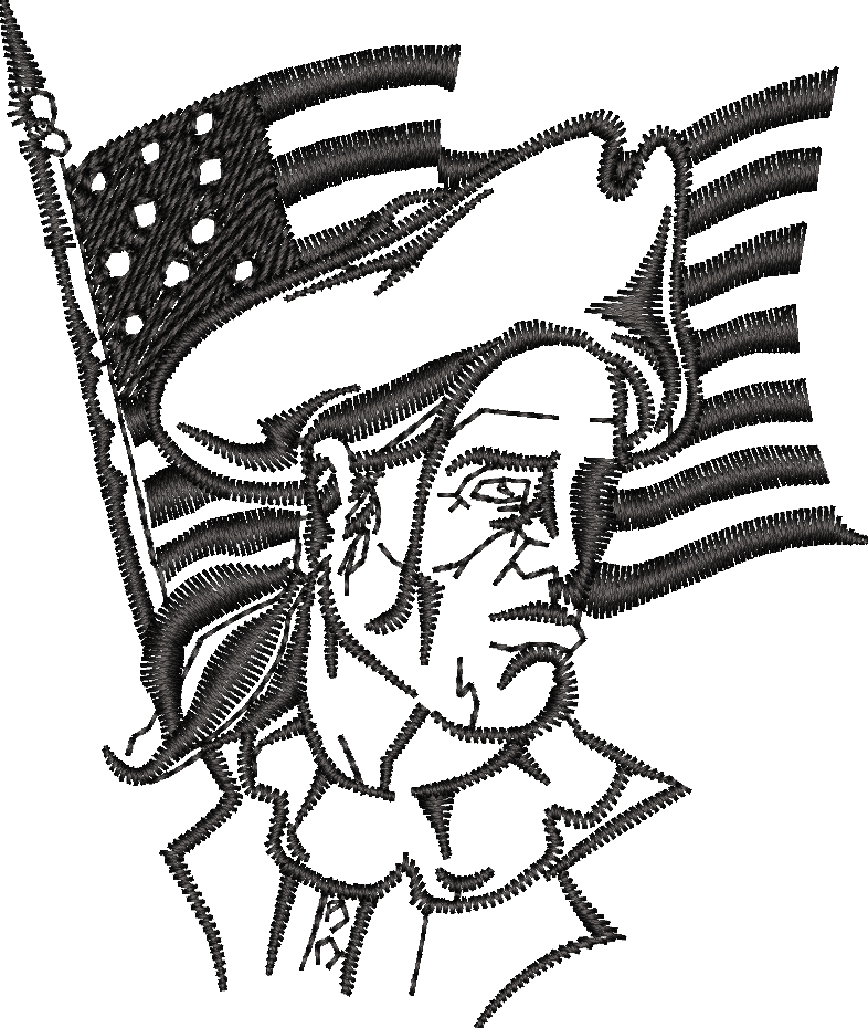 Patriot With Flag