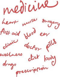 Medicine Word Collage