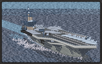 Military Aircraft Carrier embroidery design preview