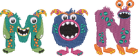 Monster Font 1 alphabet preview