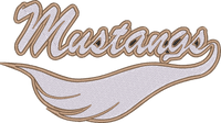 Mustangs Mascot Tail — embroidery design preview