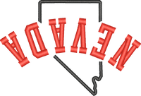 Nevada State Upside Down — embroidery design preview
