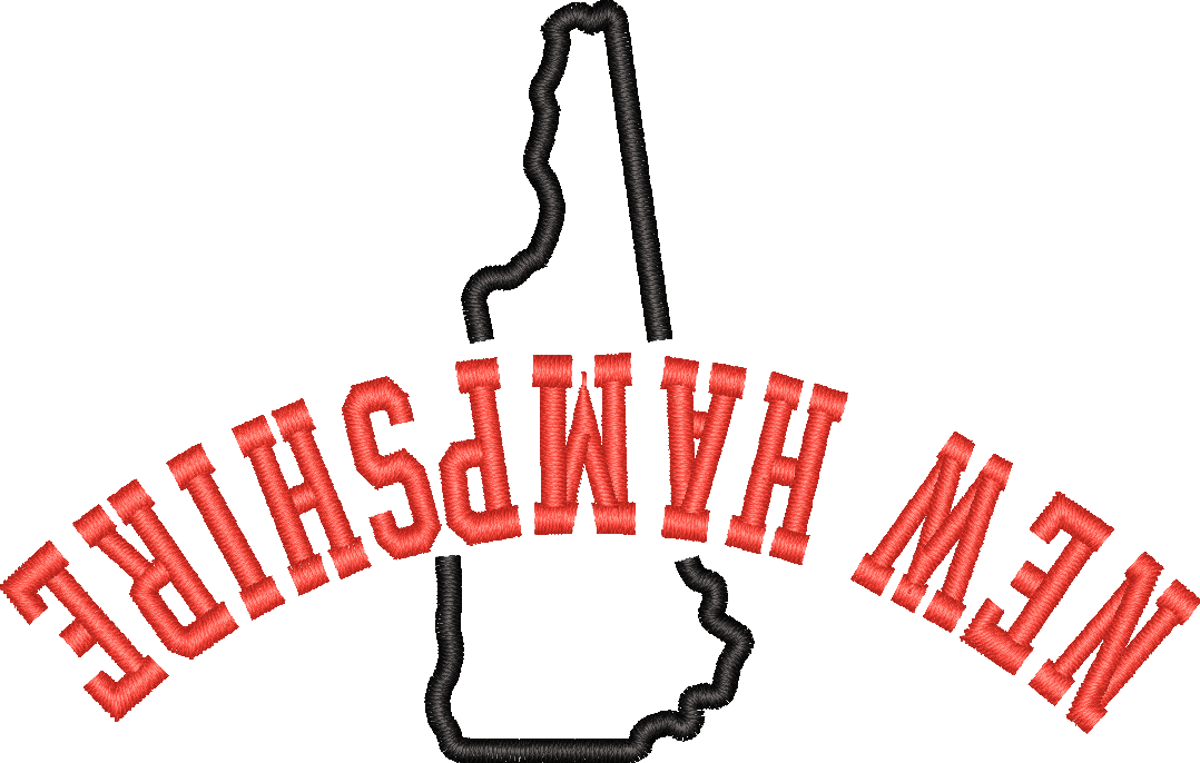 New Hampshire State Upside Down