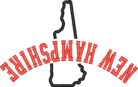 New Hampshire State Upside Down — embroidery design preview