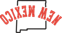 New Mexico State Upside Down — embroidery design preview