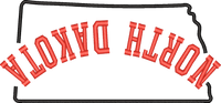 North Dakota State Upside Down — embroidery design preview