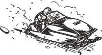 Snowmobile Outline