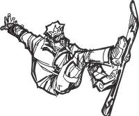 Snowboarder Outline