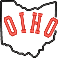 Ohio State Upside Down — embroidery design preview