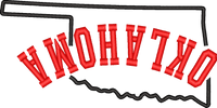 Oklahoma State Upside Down — embroidery design preview