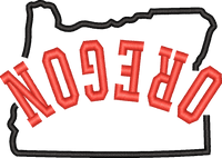 Oregon State Upside Down — embroidery design preview