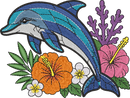 Ocean Dolphin Floral