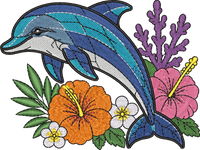 Ocean Dolphin Floral