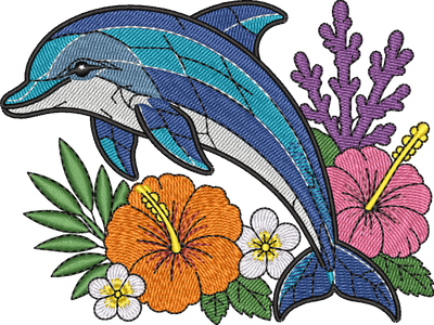 Ocean Dolphin Floral