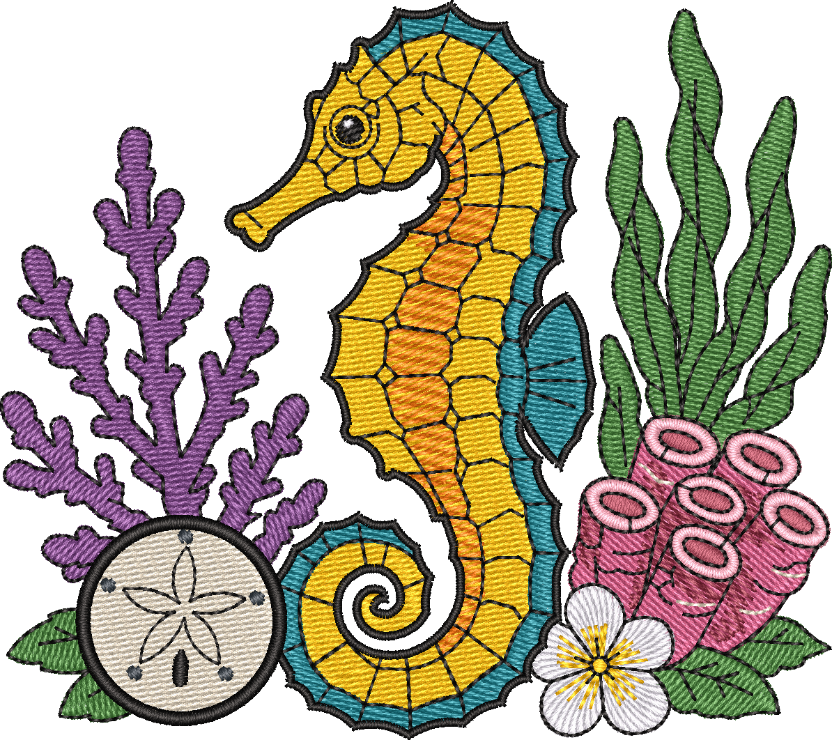 Ocean Seahorse Floral