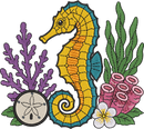 Ocean Seahorse Floral