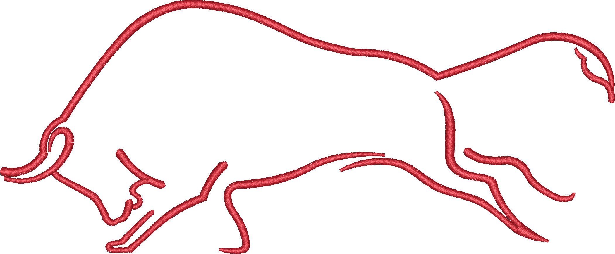 Charging Bull Outline