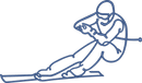 Outline Downhill Skier