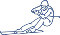 Outline Downhill Skier