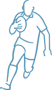 Outline Rugby Player