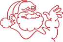 Outline Santa Waving