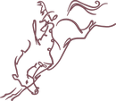 Outline Bucking Horse
