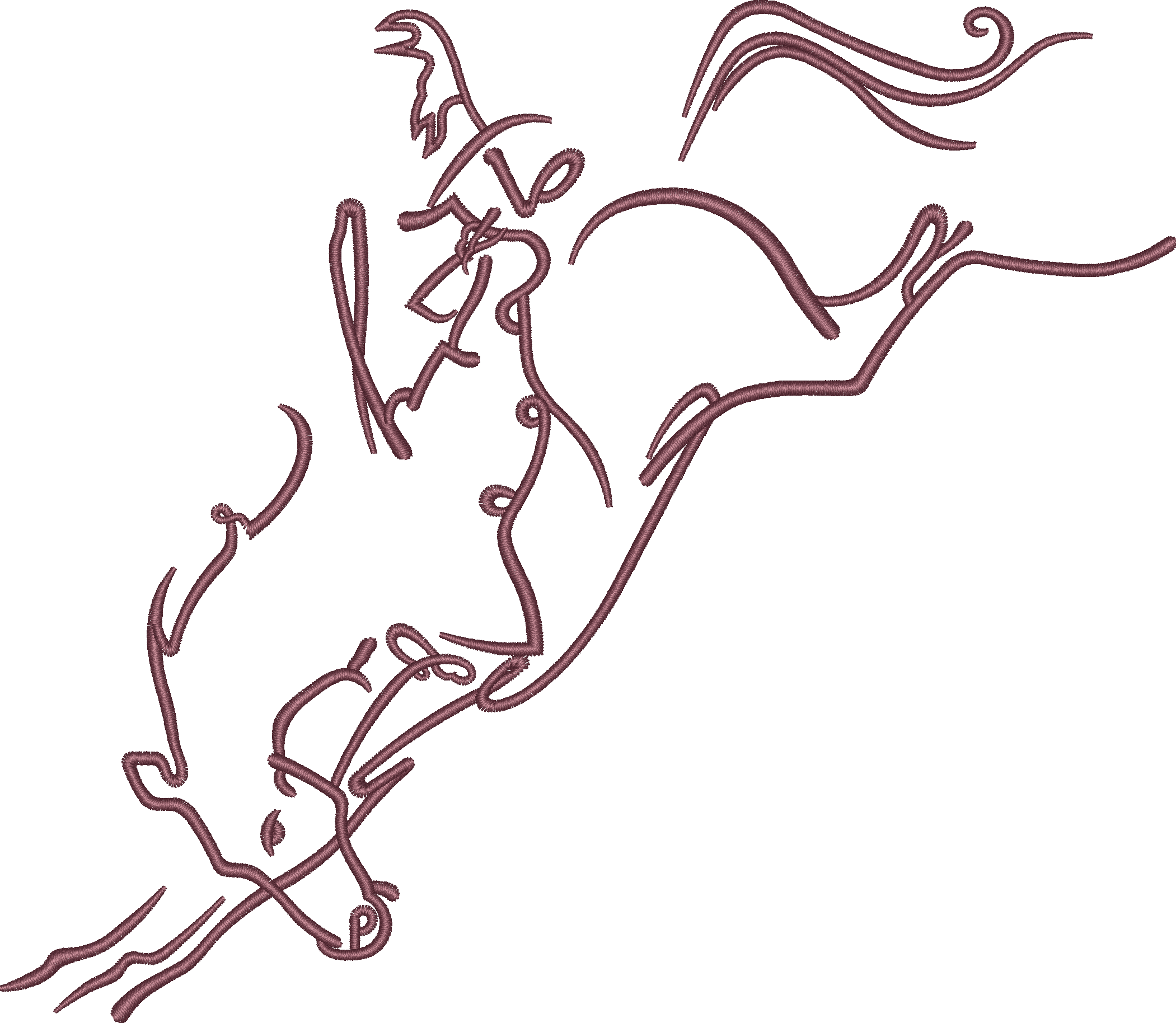 Outline Bucking Horse