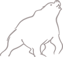 Outline Roaring Bear