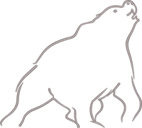 Outline Roaring Bear