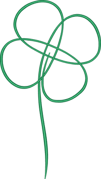 Outline Four Leaf Clover