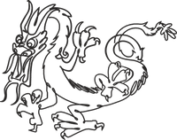 Outline Chinese Dragon