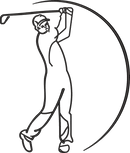Outline Golfer Swing