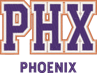 Phoenix City Cap embroidery design preview
