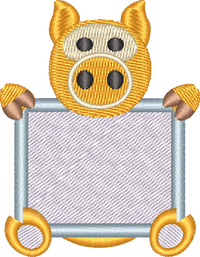 Pig with Sign