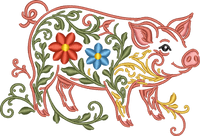 Pig Filled Flowers