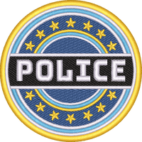 Police Round Star Patch