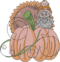 Pumpkin Bird Sunflower