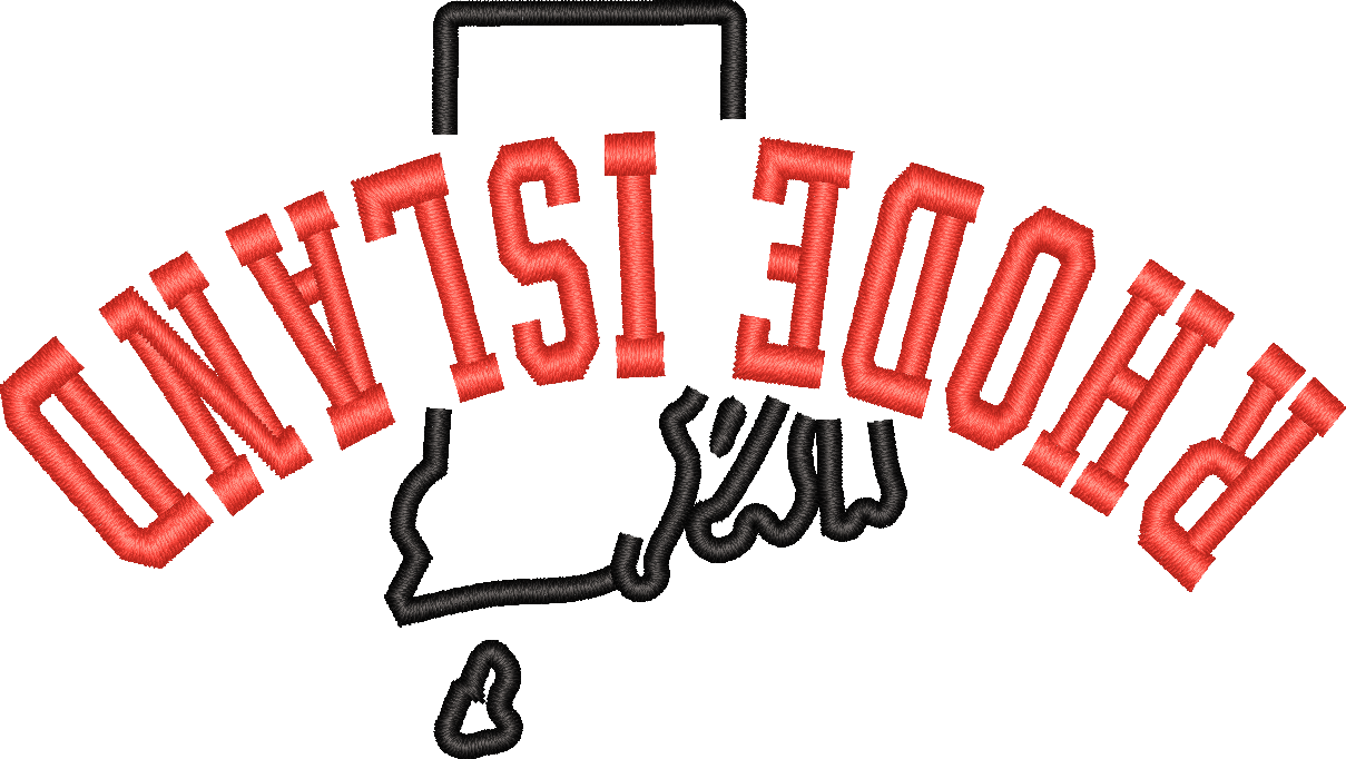 Rhode Island State Upside Down