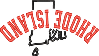 Rhode Island State Upside Down — embroidery design preview